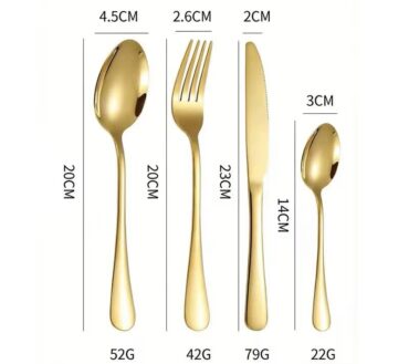 24pc Gold Cutlery Set